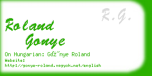 roland gonye business card